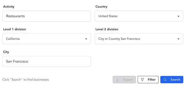 Search filters